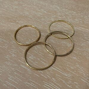 Set of 4 Gold-Plated Stackable Rings